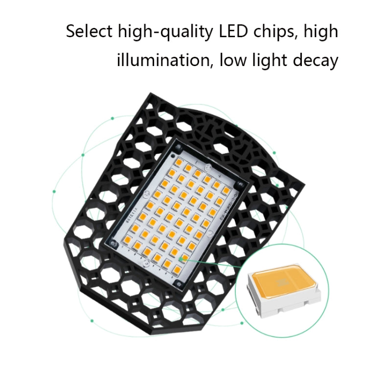CK-4 LED Garage Light Factory Warehouse Folding Tri-Leaf Lamp, Power: 40W