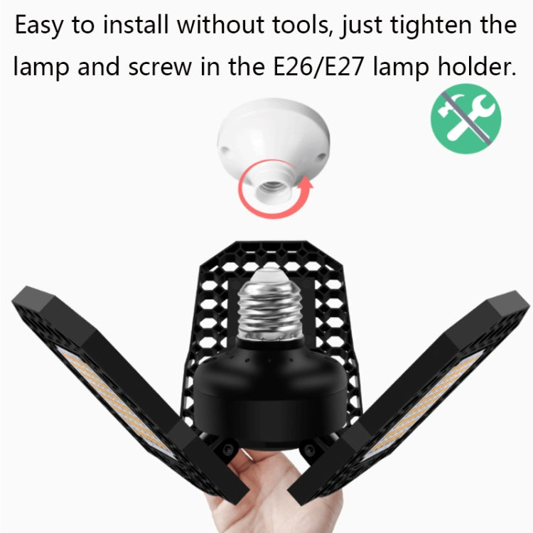 CK-4 LED Garage Light Factory Warehouse Folding Tri-Leaf Lamp, Power: 60W