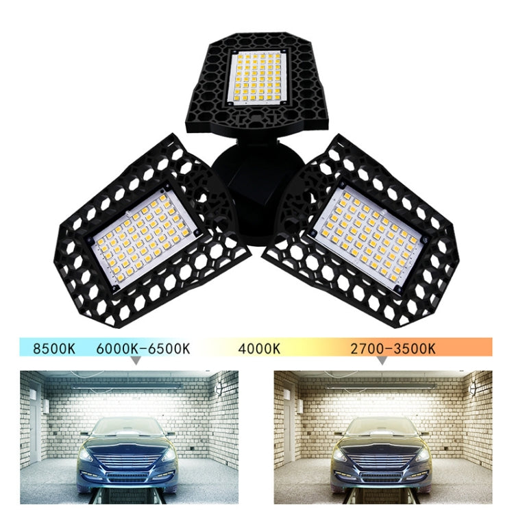 CK-4 LED Garage Light Factory Warehouse Folding Tri-Leaf Lamp, Power: 80W