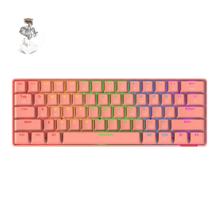 STK61 61-Keys Full-Key Non-Punch Bluetooth Wired Dual Modes Mechanical Keyboard, Cable Length: 1.6m