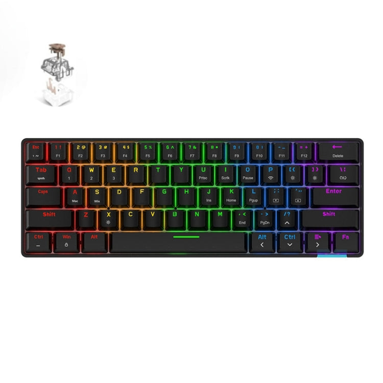 STK61 61-Keys Full-Key Non-Punch Bluetooth Wired Dual Modes Mechanical Keyboard, Cable Length: 1.6m