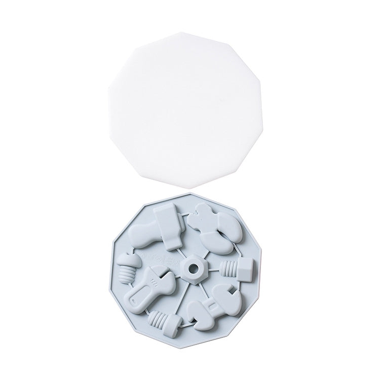 2 PCS Tool Shape Silicone Ice Tray With Lid Complementary Food Cake Box