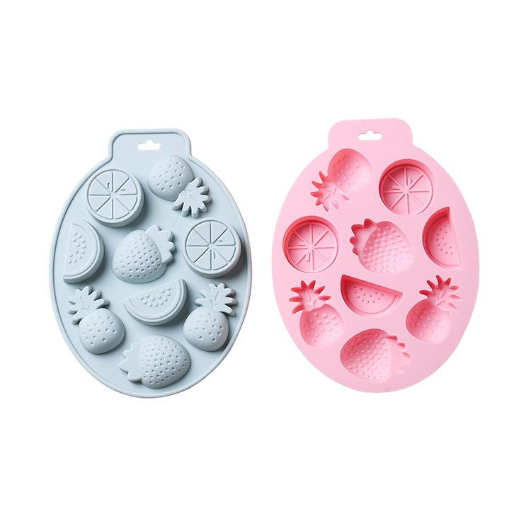 2 PCS Summer Fruit Style Cake Chocolate Baking Mold Silicone DIY Ice Cube Mold