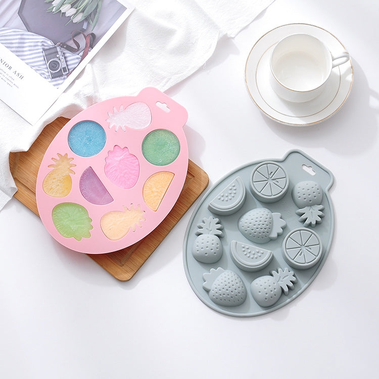 2 PCS Summer Fruit Style Cake Chocolate Baking Mold Silicone DIY Ice Cube Mold