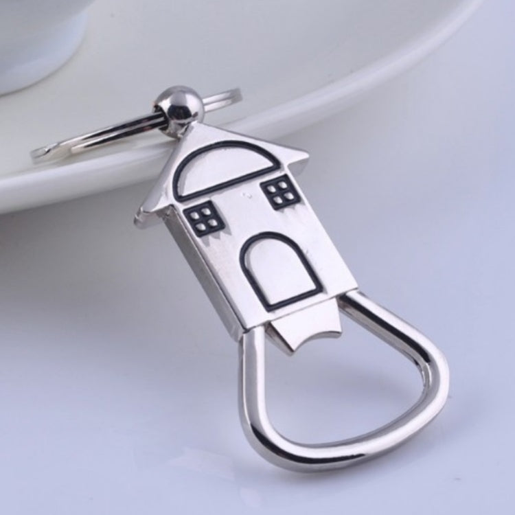 10 PCS House Shape Keychain Metal Corkscrew