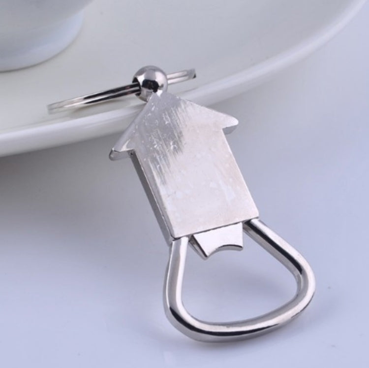 10 PCS House Shape Keychain Metal Corkscrew