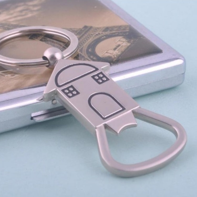 10 PCS House Shape Keychain Metal Corkscrew