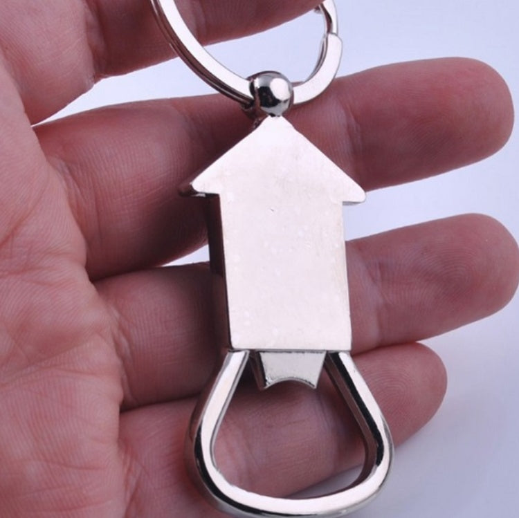 10 PCS House Shape Keychain Metal Corkscrew