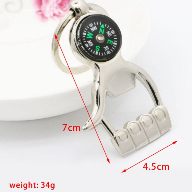 6 PCS Palm Shape Metal Bottle Opener Compass Outdoor Products