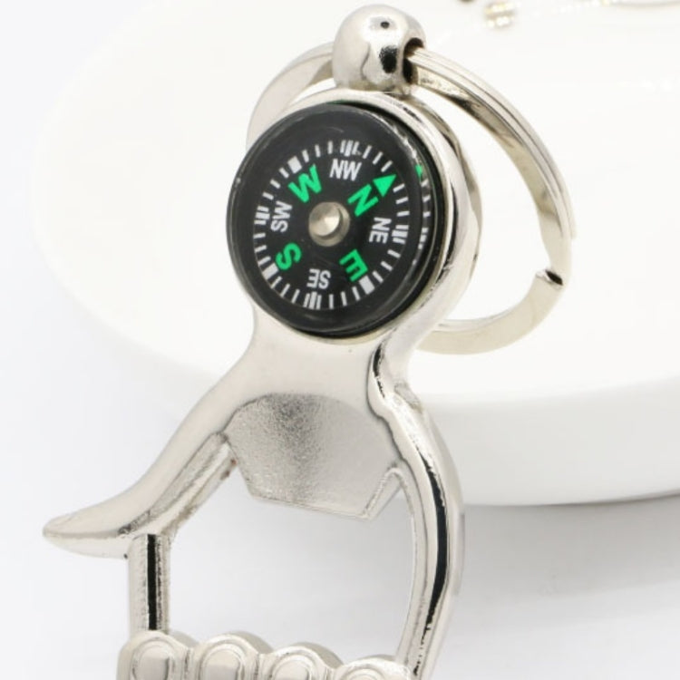 6 PCS Palm Shape Metal Bottle Opener Compass Outdoor Products