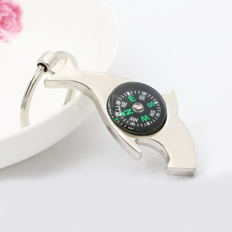 6 PCS Dolphin-shaped Metal Bottle Opener Compass Outdoor Products