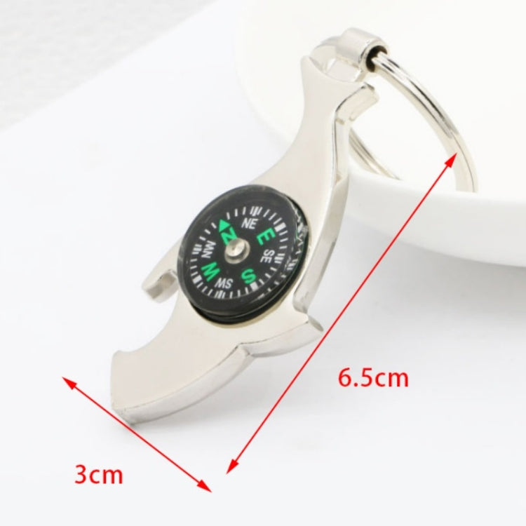 6 PCS Dolphin-shaped Metal Bottle Opener Compass Outdoor Products