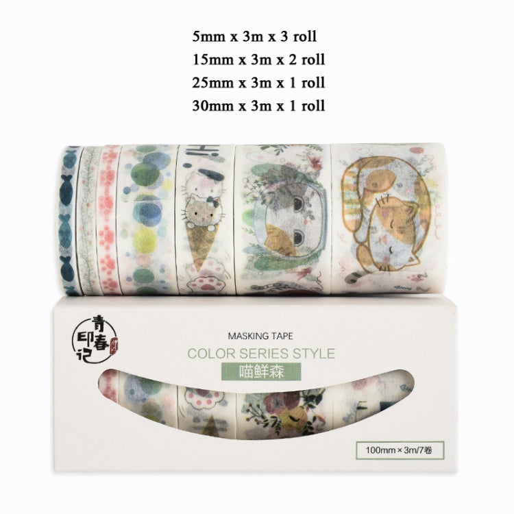 3 Sets Hand Account Sticker Cute Girl Salt Hand Account Decoration Tape Diy Sticker Set