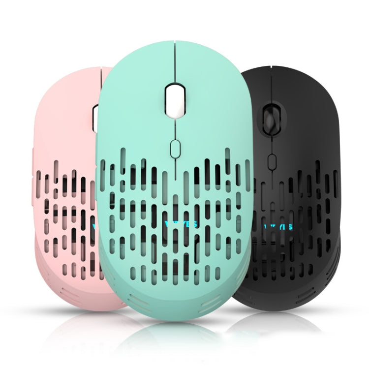 T13 1600 DPI 6-Buttons Luminous Hollow Bluetooth 5.1 + 2.4GHz Wireless Mouse