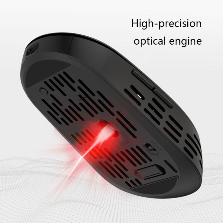 T13 1600 DPI 6-Buttons Luminous Hollow Bluetooth 5.1 + 2.4GHz Wireless Mouse