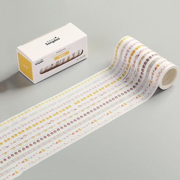3 PCS Simple Washi Tape Set Hand Account Decoration Sticker