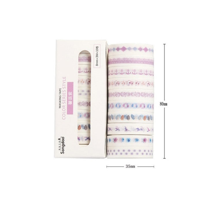 3 PCS Simple Washi Tape Set Hand Account Decoration Sticker