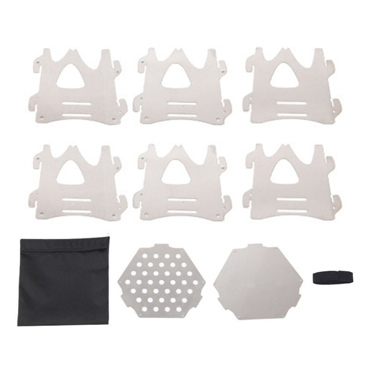 Outdoor Picnic Portable Stainless Steel Six-sided Stove