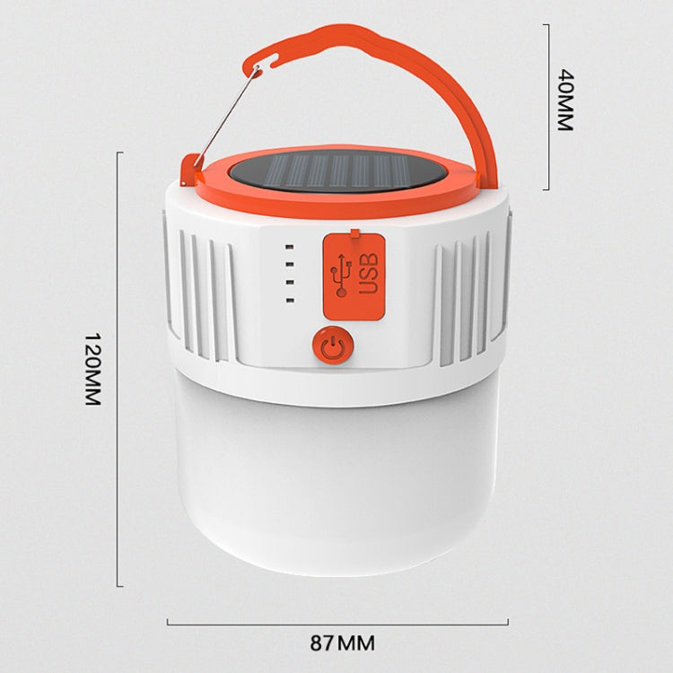 20W Emergency Lighting LED Hanging Lights Solar Charging Outdoor Camping Light, Support USB Output
