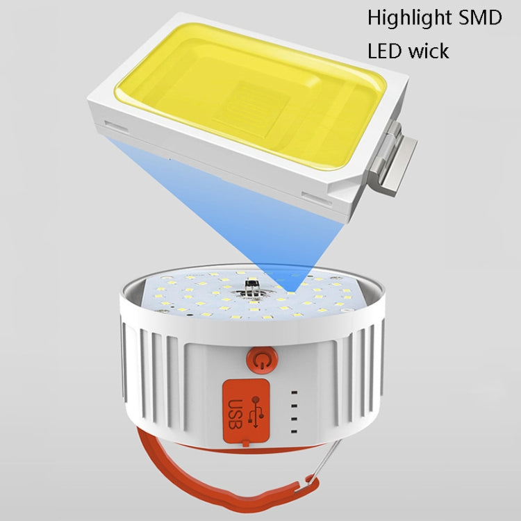 20W Emergency Lighting LED Hanging Lights Solar Charging Outdoor Camping Light, Support USB Output