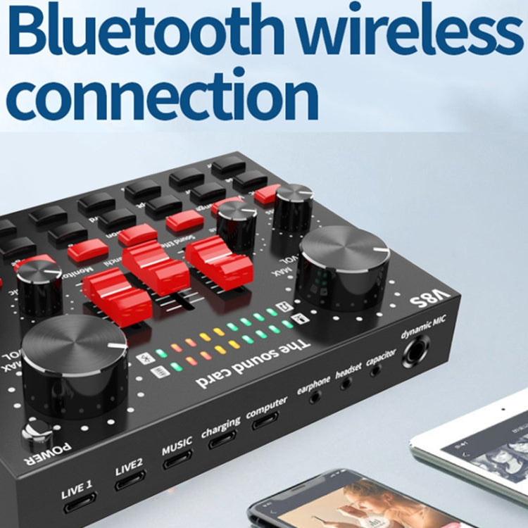V8S Live Sound Card Set Microphone Anchor Mobile Phone Computer Recording Microphone, Specification: Cantilever Bracket