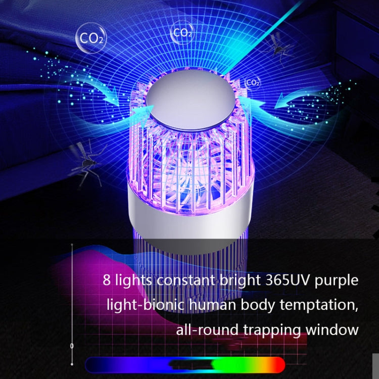 KH01 USB Mosquito Killer Indoor Photocatalyst Mosquito Trap(Cyan)