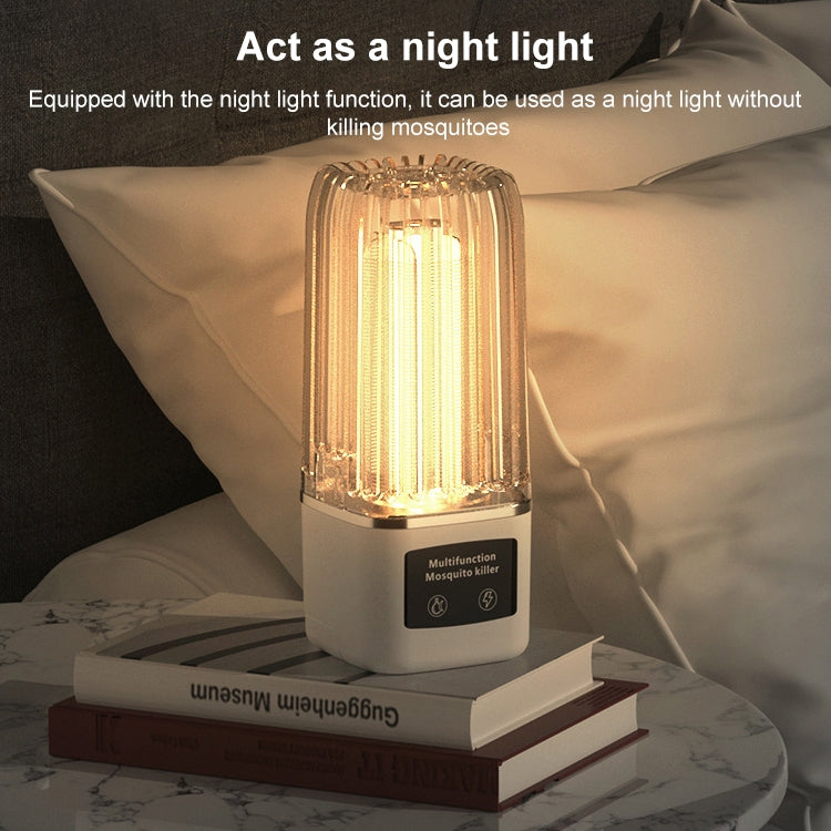 Household Mosquito Swatter And Mosquito Lamp Inhalation Type Outdoor Mosquito Repellent, Colour: Charge White