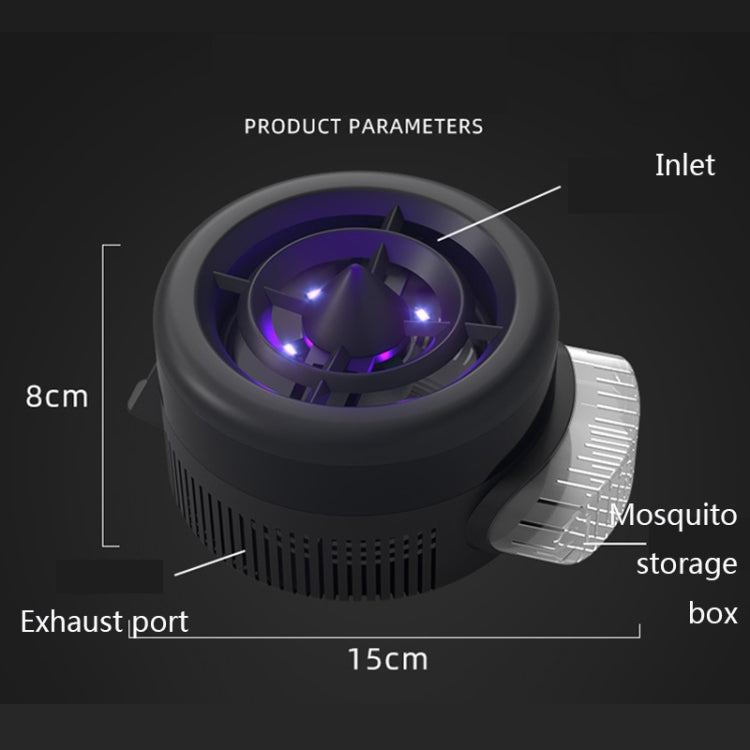Home Mute Mosquito Killer High-Efficiency Inhalation USB Physical LED Mosquito Killer(Black)