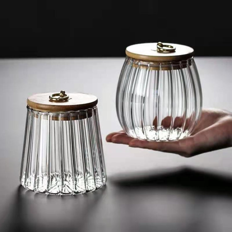 Transparent Glass Sealed Tea Caddy Household Food Candy Storage Seasoning Box