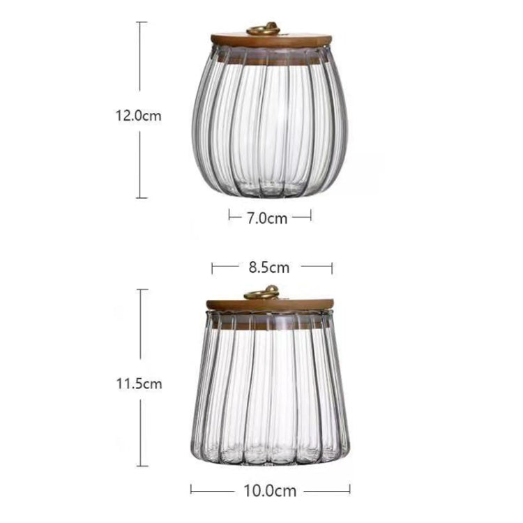 Transparent Glass Sealed Tea Caddy Household Food Candy Storage Seasoning Box