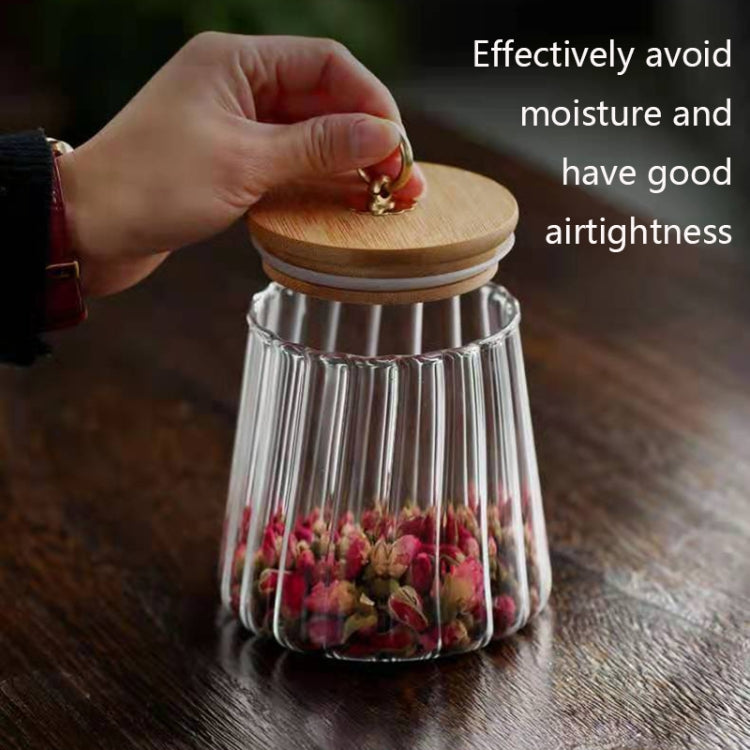 Transparent Glass Sealed Tea Caddy Household Food Candy Storage Seasoning Box