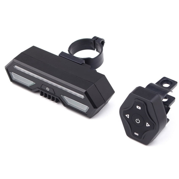 Bicycle USB Charging Smart Tail Light With Remote Control Rear Warning And Brake LED Light(Black)