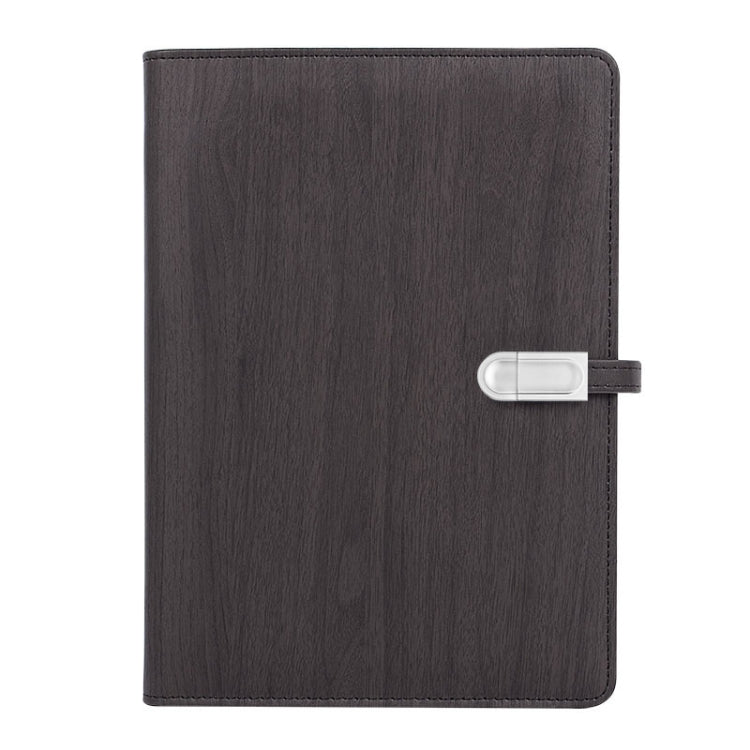 Creative Magnetic Buckle U Disk Notebook PU Leather Loose-Leaf Notebook Office Notebook, Specification: With 8G U Disk