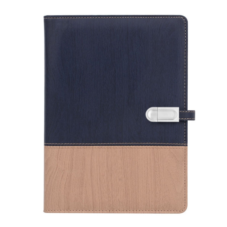 Creative Magnetic Buckle U Disk Notebook PU Leather Loose-Leaf Notebook Office Notebook, Specification: With 8G U Disk