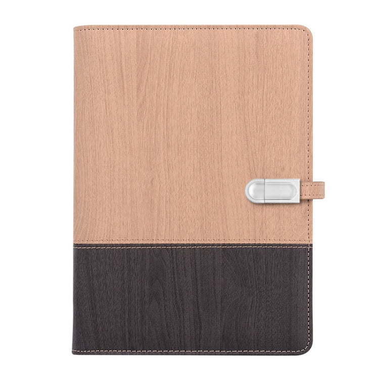 Creative Magnetic Buckle U Disk Notebook PU Leather Loose-Leaf Notebook Office Notebook, Specification: With 8G U Disk