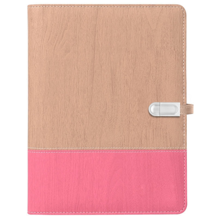 Creative Magnetic Buckle U Disk Notebook PU Leather Loose-Leaf Notebook Office Notebook, Specification: With 8G U Disk