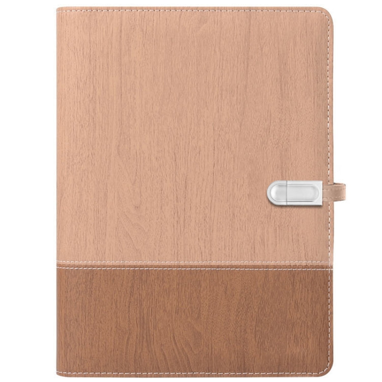 Creative Magnetic Buckle U Disk Notebook PU Leather Loose-Leaf Notebook Office Notebook, Specification: With 8G U Disk