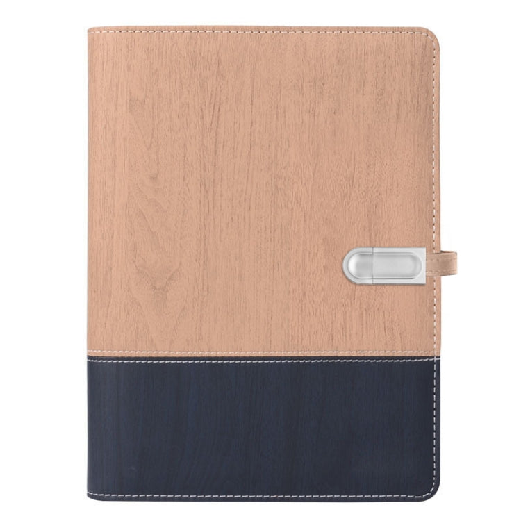 Creative Magnetic Buckle U Disk Notebook PU Leather Loose-Leaf Notebook Office Notebook, Specification: With 8G U Disk