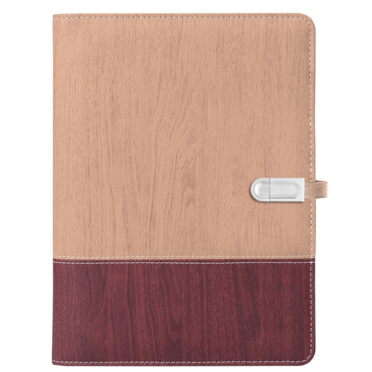Creative Magnetic Buckle U Disk Notebook PU Leather Loose-Leaf Notebook Office Notebook, Specification: With 8G U Disk