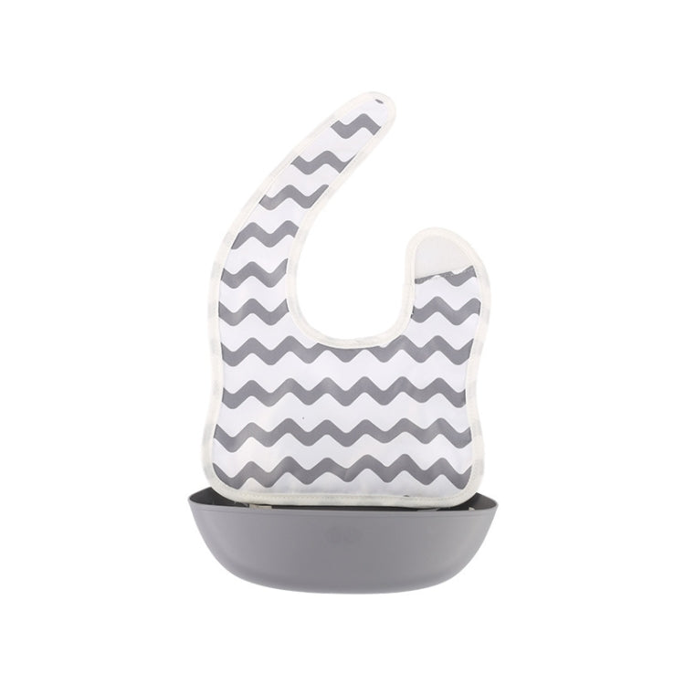 Baby Easy Clean Eating Bib Stereo Waterproof Ultra-light Rice Pocket