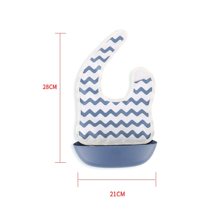 Baby Easy Clean Eating Bib Stereo Waterproof Ultra-light Rice Pocket
