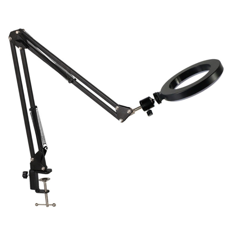 FP12 10 Inch Phone Live Broadcast Stand LED Fill Light Selfie Beauty Desktop Still Life Food Overhead Photography Stand, Specification: PTZ + 16CM Fill Light (No Clip)