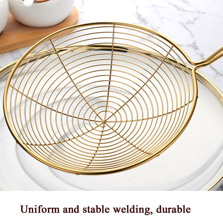 Stainless Steel Colander Noodle Spoon Oil Filter Spoon, Specification:  Rose Gold