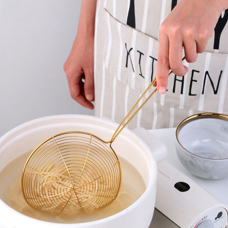 Stainless Steel Colander Noodle Spoon Oil Filter Spoon, Specification:  Rose Gold