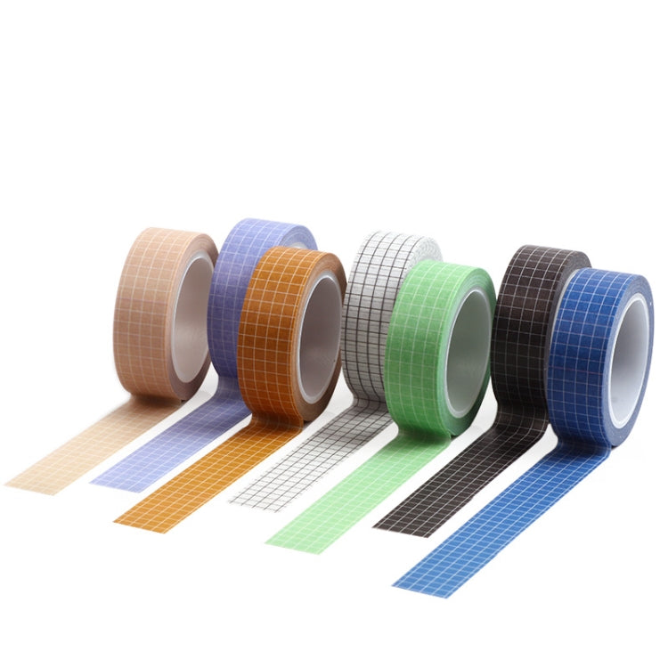 10 PCS Simple Manual Decorative Stickers Plaid Material Tape