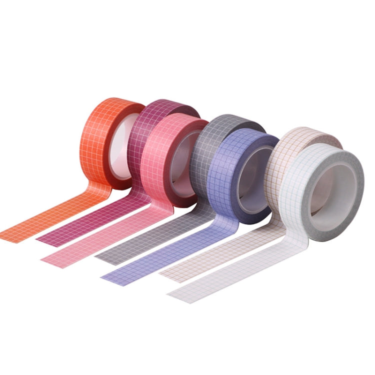 10 PCS Simple Manual Decorative Stickers Plaid Material Tape