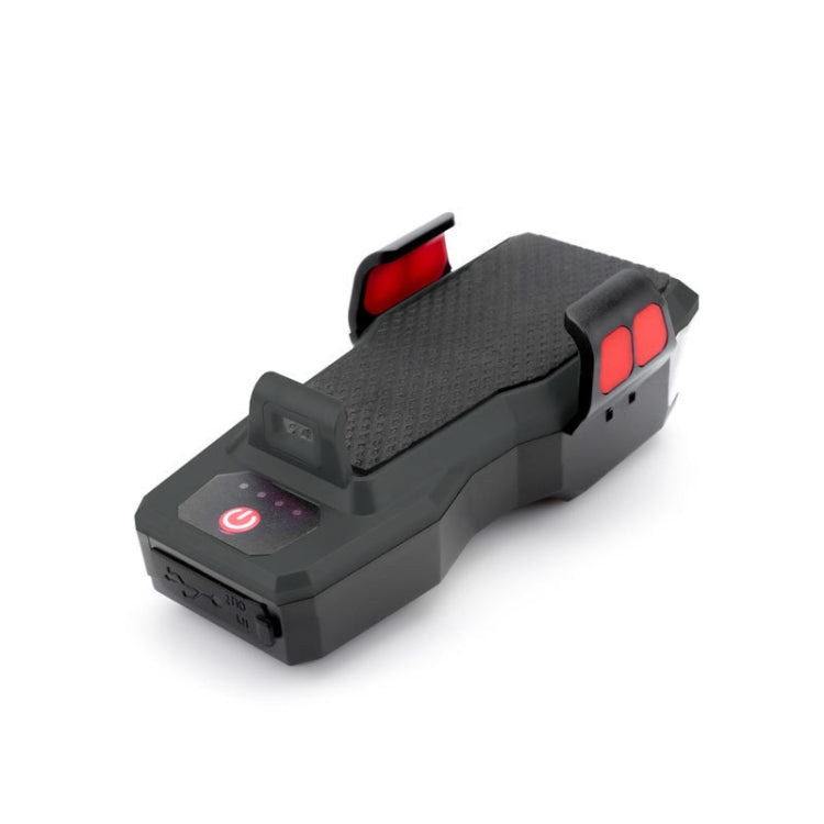 BF-909 Bicycle Headlight With Horn & Mobile Phone Holder 4-In-1 Mountain Bike Light Riding Equipment, Battery Capacity: 4000 mAh (Black)