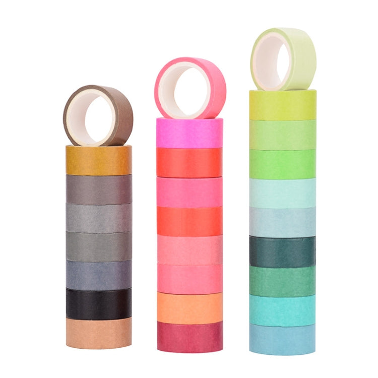 60 Colors / Box 15mmx4m Pure Color Rainbow Tape Handmade DIY Handbook Materials