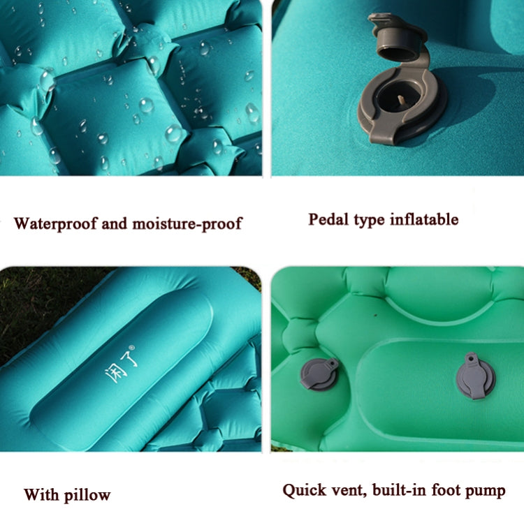 Outdoor Camping Moisture-proof Sleeping Camping Pad Foot Step Automatic Inflatable Portable TPU Mattress Inflatable Pad