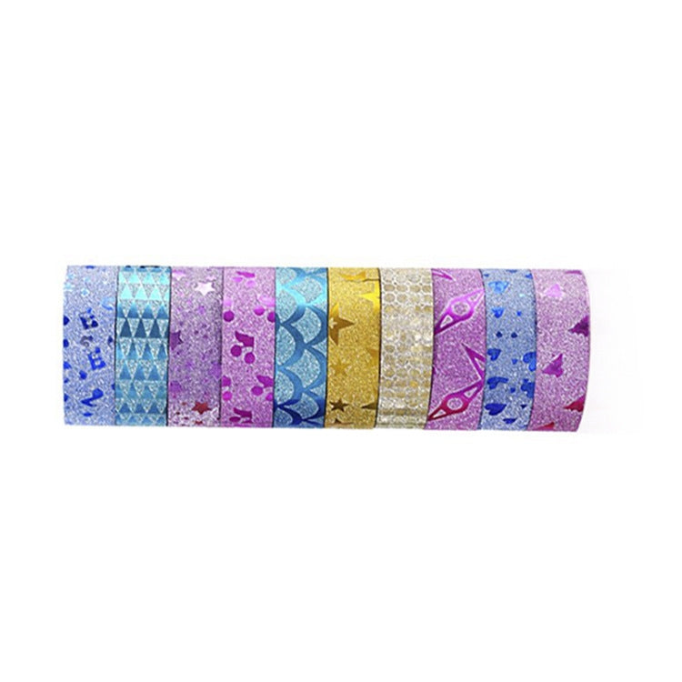 6 Sets 15mmx3m Gold Onion Tape Decorative Stickers Handmade Decorative Material Tape Color Random Delivery